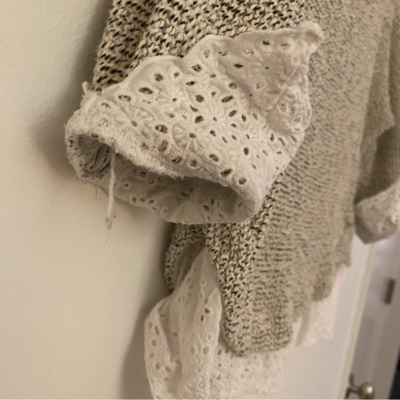 Anthropologie Saturday Sunday 3/4 Cuffed Sleeve Top Women’s Sz Small - Picture 4 of 15